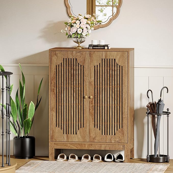 Tribesigns Shoe Cabinet with Doors, 5-Tier Shoe Storage Cabinet with Adjustable - Image 9
