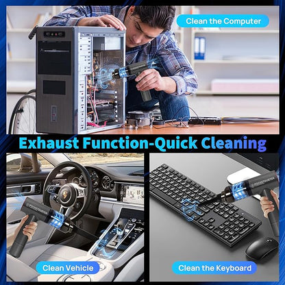 2-in-1 Compressed Air Duster and Mini Vacuum Cleaner - Image 5