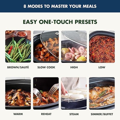 GreenPan Elite 8-in-1 Programmable 6QT Electric Slow Cooker, Dishwasher Safe - Image 3