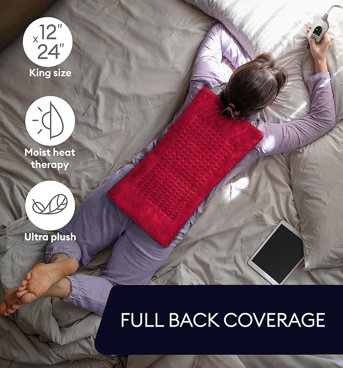 GENIANI Electric Heating Pad for Back Pain & Cramps Relief, Electric Throw - Image 4