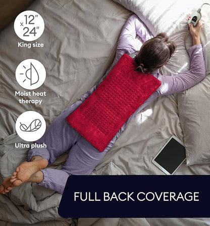 GENIANI Electric Heating Pad for Back Pain & Cramps Relief, Electric Throw - Image 4
