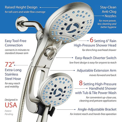 Hotel Spa AquaCare As-Seen-On-TV High Pressure Handheld/Rain 50-mode 3-way - Image 7