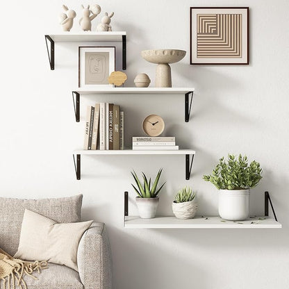 Deep White Floating Shelves for Wall, 10 Inch Deep Floating Shelf - Image 6