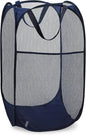 Handy Laundry Collapsible Mesh Foldable Hamper 14" x 14' x 24" Navy Blue by Handy+Laundry