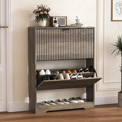Shoe Cabinet Storage for Entryway by HUANLEGO