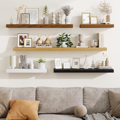 Fun Memories Bathroom Shelves 32 Inch Long Set of 2, Floating Shelves - Image 7