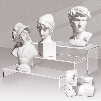 LFTYTUO 1 Set Large Acrylic Clear Display Risers, 3 Sizes 12" Rectangular - Image 5