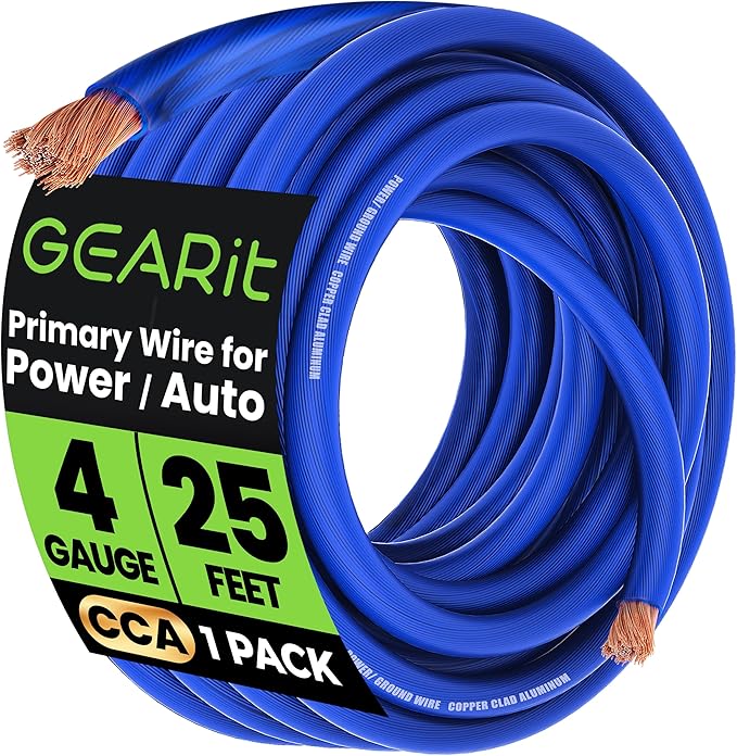 GEARit 4 Gauge Wire Copper Clad Aluminum CCA by GEARit