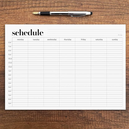 Weekly Schedule Pad, Tear Off Undated Weekly Planner Notepad, A4 Size, Premium - Image 2