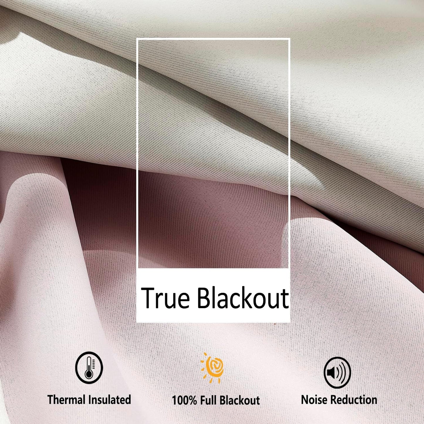 Treatmentex Pompom Pink Full Blackout-Curtains for Bedroom, Thermal Insulated Small Curtain Drapes for Baby Nursery Room Basement 52" W x 45" L 2 Panels Rod Pocket