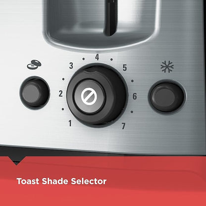 BLACK+DECKER 4-Slice Toaster, Extra Wide Slots, 7 Shade Settings, 1400 Watts - Image 2