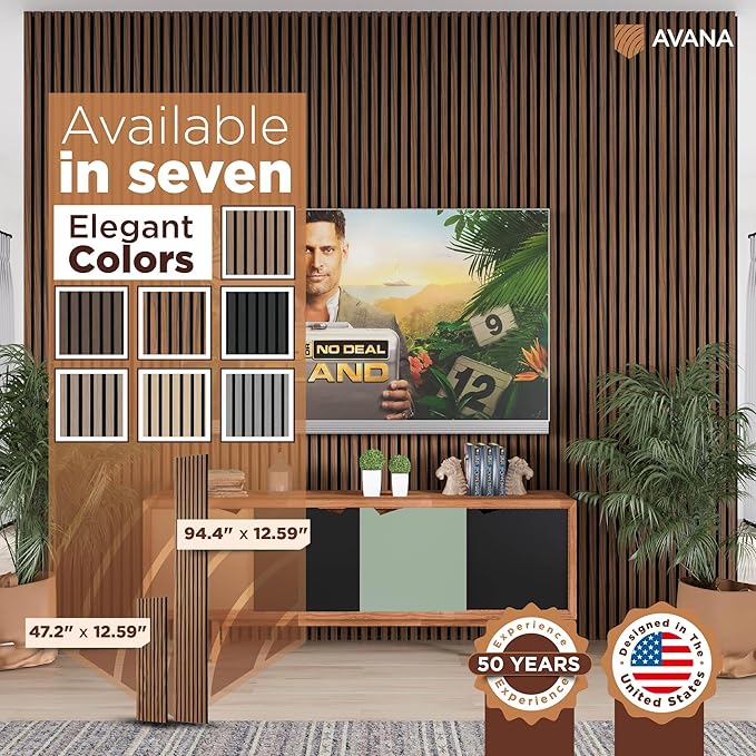 Avana Acoustic Wood Wall Panels – 94.4 x 12.6 Inch Rustic Walnut Acoustic - Image 7