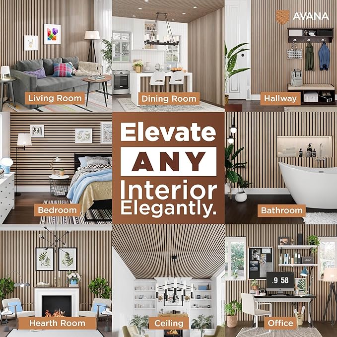Avana Modern Acoustic Wood Wall Panels – 47.2 X 12.6 Inch White Oak Acoustic - Image 3