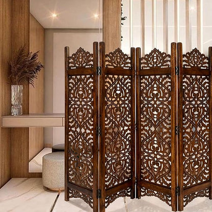 Lightnpro 4-Panel Wood-Heart Room Divider 64" × 48" - Image 9