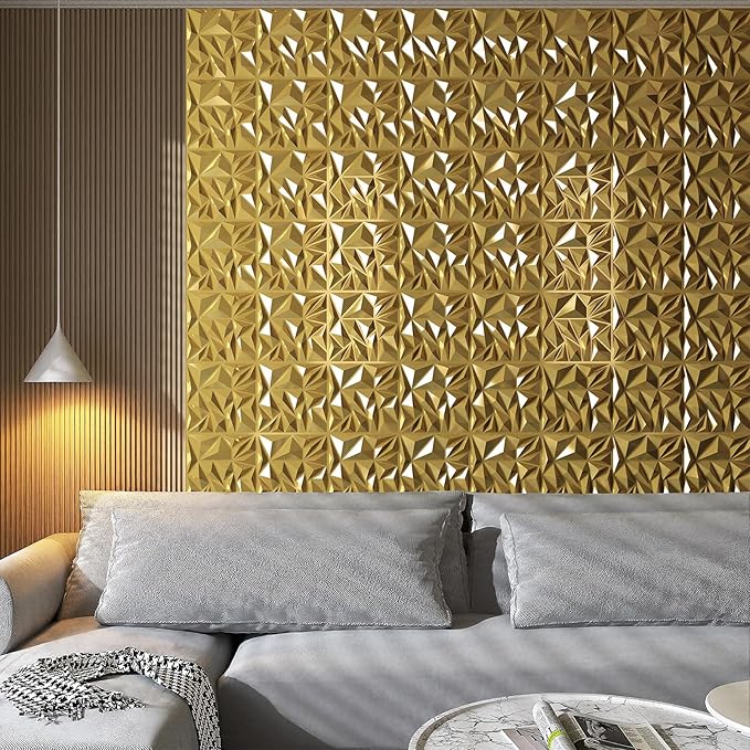Art3d 33-Pack 3D Wall Panels for Interior Wall Decor, Diamond Textured Feature - Image 9