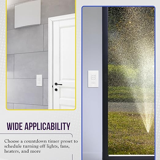 ENERLITES Light Switch Timer, for Bathroom Exhaust Fans, 1-5-10-15-20-30 Min - Image 3
