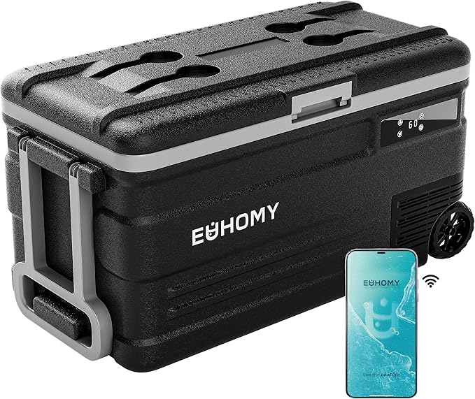 EUHOMY 12 Volt Refrigerator, 80QT 12V Fridge, Electric Cooler APP Control by EUHOMY
