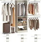 8FT Closet System with Shelves, Wall Mount Bedroom Wardrobe Walk-in Closet by iSunirm