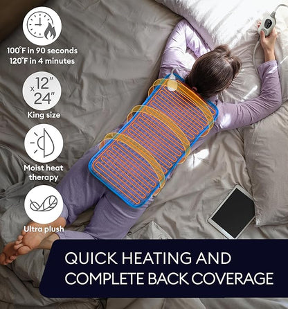 GENIANI Electric Heating Pad for Back Pain & Cramps Relief, Electric Throw - Image 7