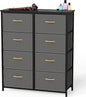 SIMPLE HOUSEWARE 8 Drawer Wide Dresser Tall Storage Tower, Dark Grey by SimpleHouseware