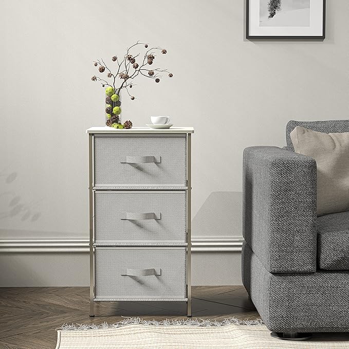 Simple Houseware 3 Drawer Nightstand Dresser - Image 4