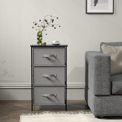 Simple Houseware 3 Drawer Nightstand Dresser - Image 4