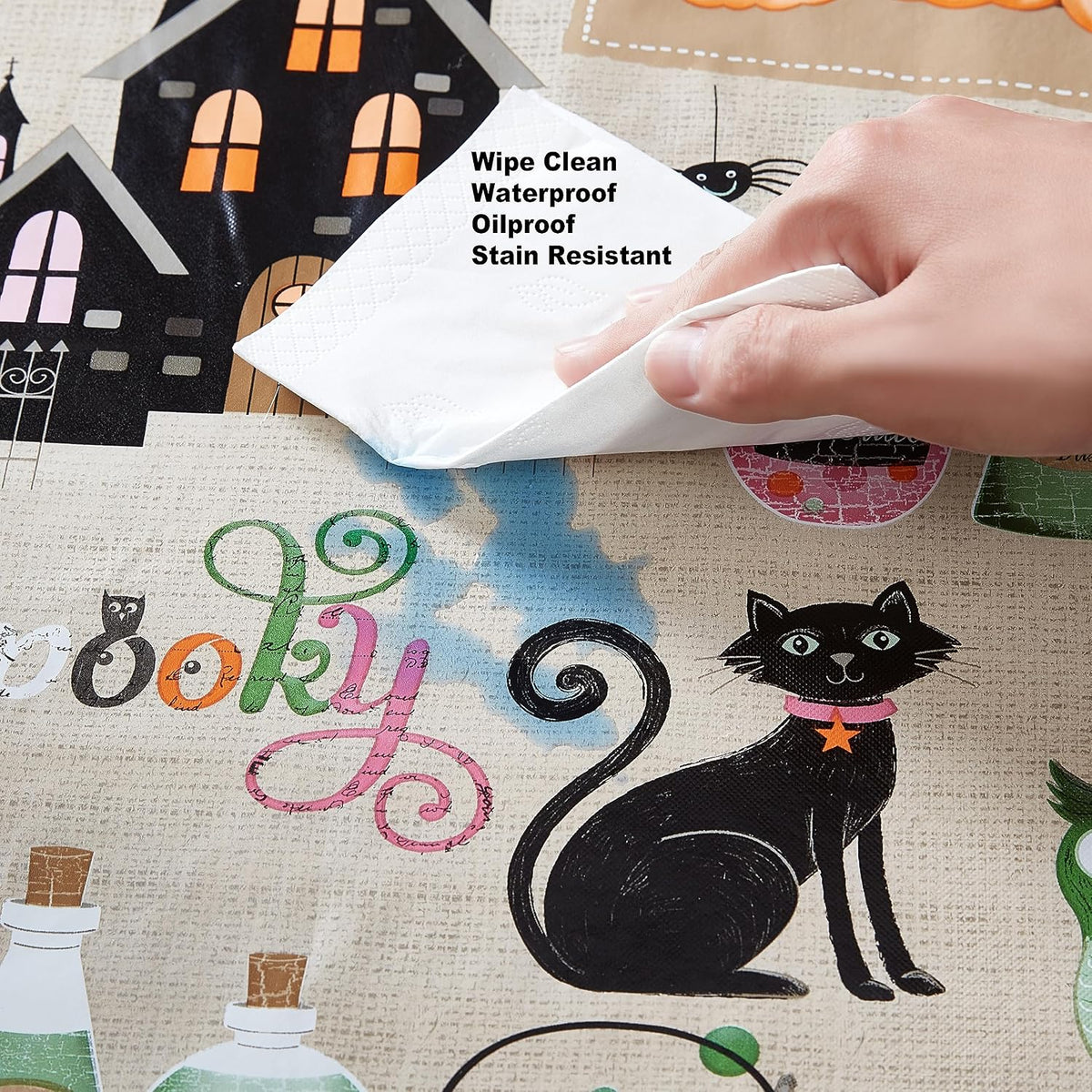 Newbridge Halloween Witches Brew 60 x 120 Inch Rectangle Vinyl Tablecloth