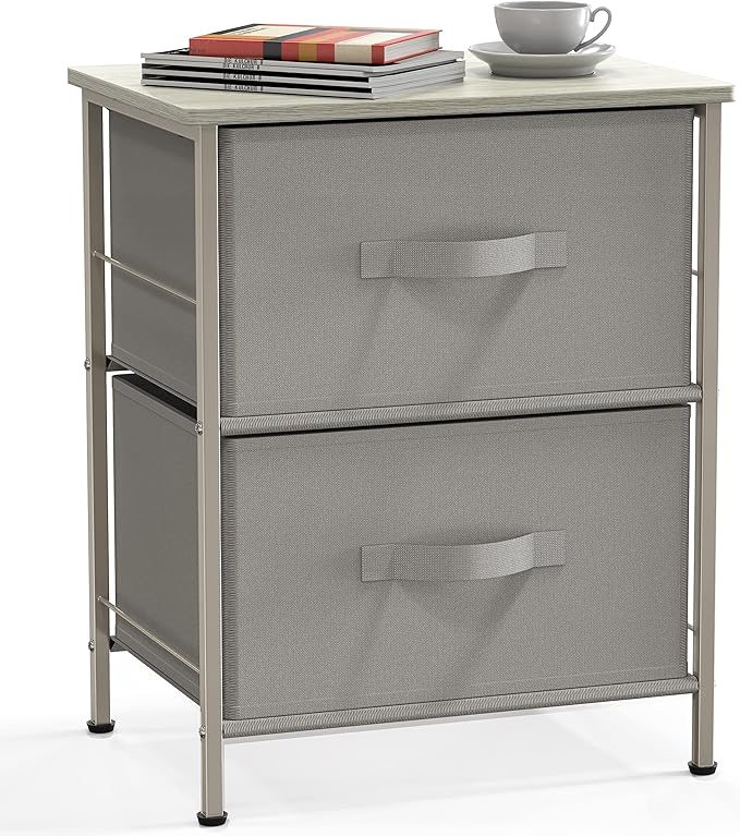 Simple Houseware 2 Tier Night Stands Dresser by SimpleHouseware