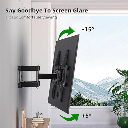 Full Motion TV Wall Mount for Most 37"-84" Flat Screen TV, Swivel or Tilt TV - Image 4