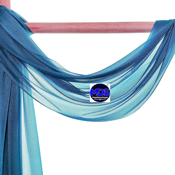 MDS Halloween Chiffon Draping Fabric - 2 Panel, 30" Wide x 40ft Long - S...