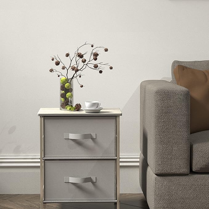 Simple Houseware 2 Tier Night Stands Dresser - Image 5
