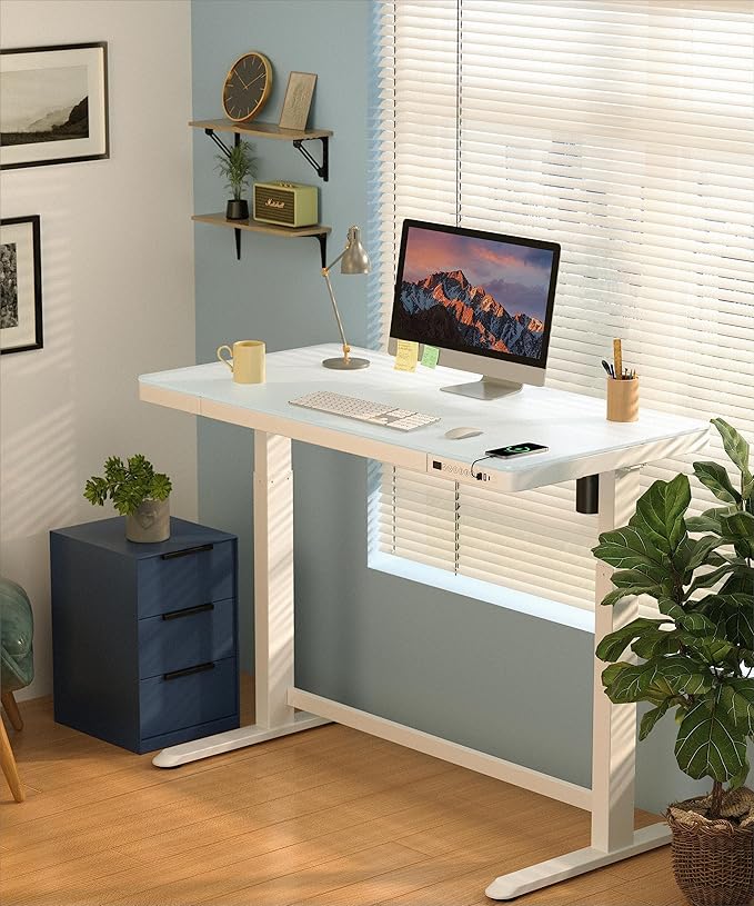 SANODESK Standing Desk with Drawer, Electric Height Adjustable Home Office Desk - Image 2